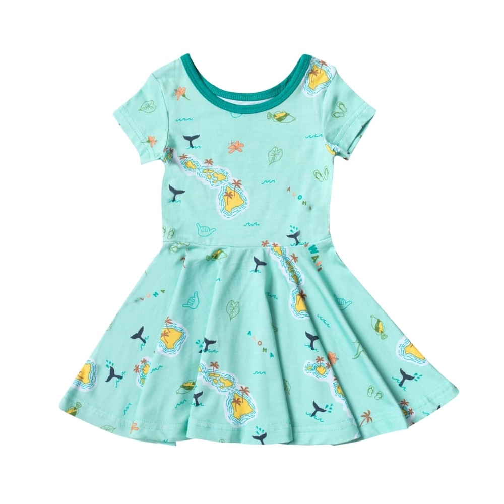 BNWT Cocomoon Hawaii Ku`u Home O Hawai`i Bamboo T-shirt dress 5/6T